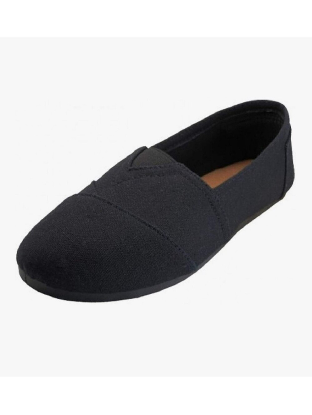 Harborsides Black Slip-On Canvas Flats - Size 9 Womens